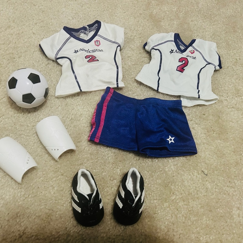American girl doll soccer outfit